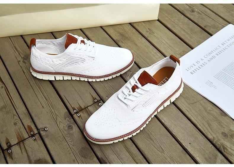 Men's Casual Shoes MCSZOS20 Knitted Mesh Solid Sneakers - Touchy Style .