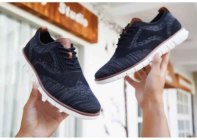 Men's Casual Shoes MCSZOS20 Knitted Mesh Solid Sneakers - Touchy Style .
