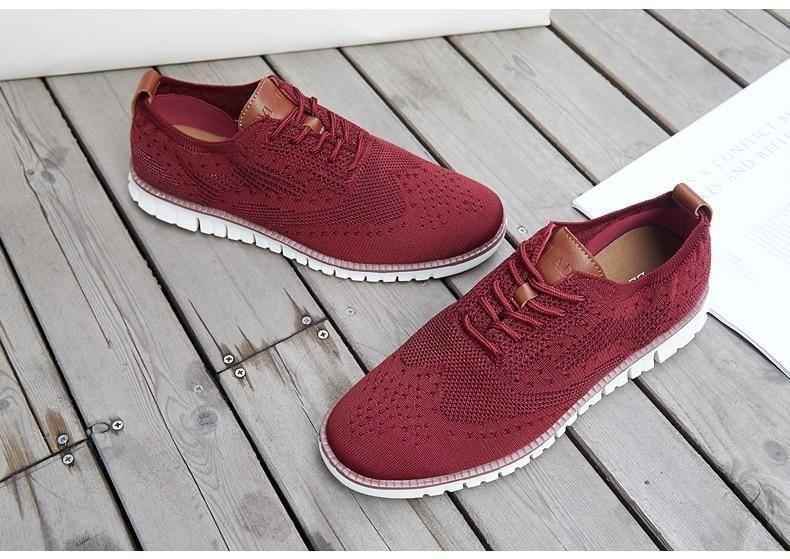 Men's Casual Shoes MCSZOS20 Knitted Mesh Solid Sneakers - Touchy Style .