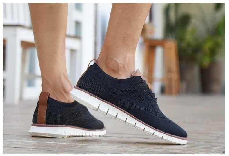 Men's Casual Shoes MCSZOS20 Knitted Mesh Solid Sneakers - Touchy Style .