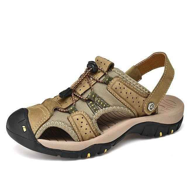Men's Casual Shoes Sandals Genuine Leather Roman Style Beach Sandals - Touchy Style .