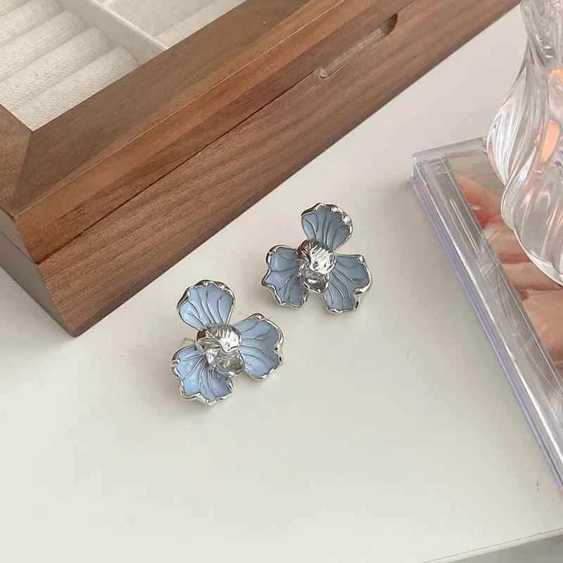 Metal Flower A6644 Fashion Stud Earring Charm Jewelry - Touchy Style
