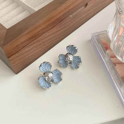 Metal Flower A6644 Fashion Stud Earring Charm Jewelry - Touchy Style