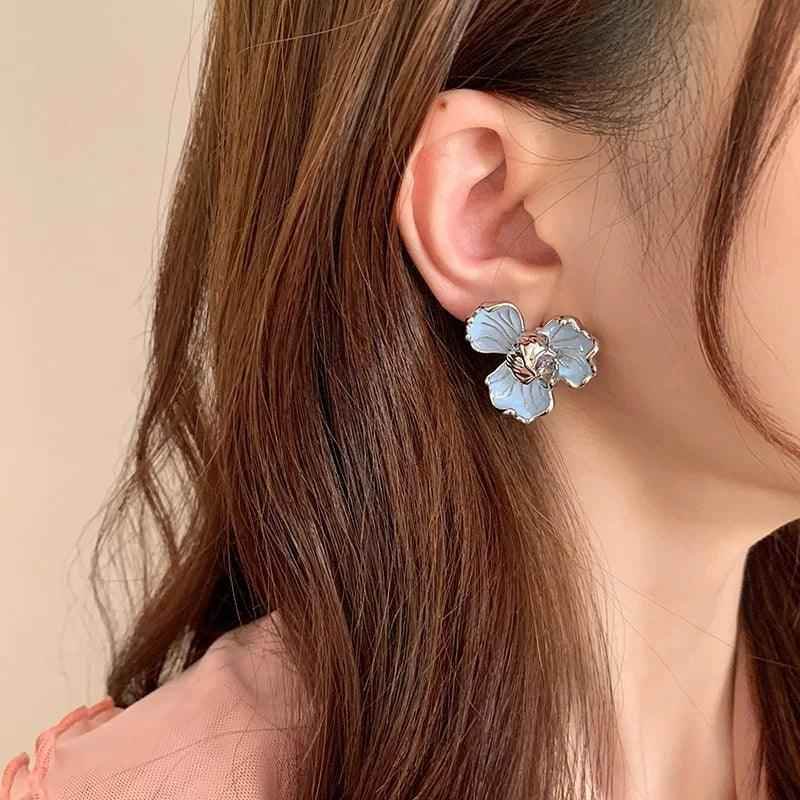 Metal Flower A6644 Fashion Stud Earring Charm Jewelry - Touchy Style