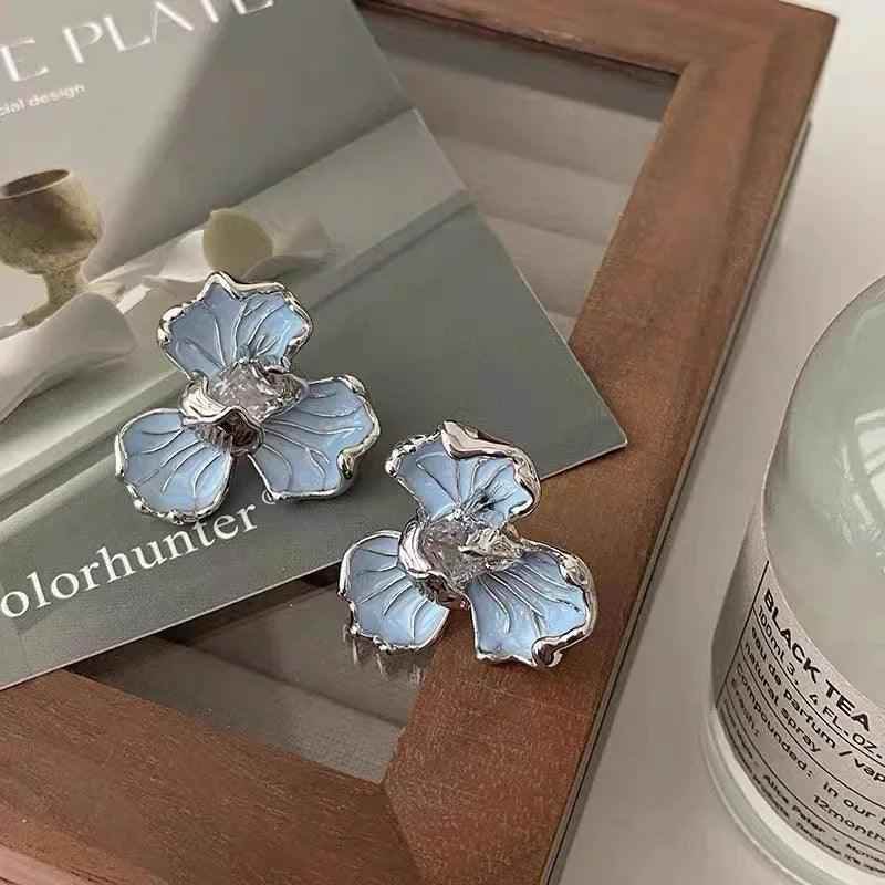 Metal Flower A6644 Fashion Stud Earring Charm Jewelry - Touchy Style