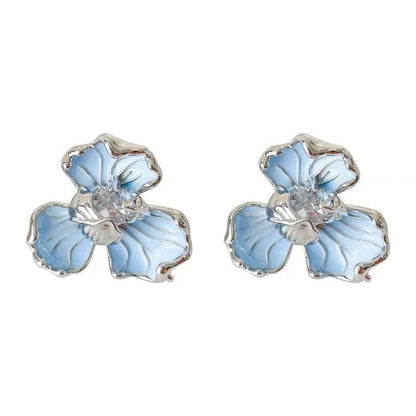 Metal Flower A6644 Fashion Stud Earring Charm Jewelry - Touchy Style .