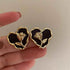 Metal Heart Rose B6614 - Stud Earring Charm Jewelry - Touchy Style
