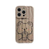 Milk Tea Bear Wave Lines Cute Phone Case For iPhone 15 Pro Max, 14, 13, 11, 12 - Touchy Style