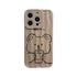 Milk Tea Bear Wave Lines Cute Phone Case For iPhone 15 Pro Max, 14, 13, 11, 12 - Touchy Style .