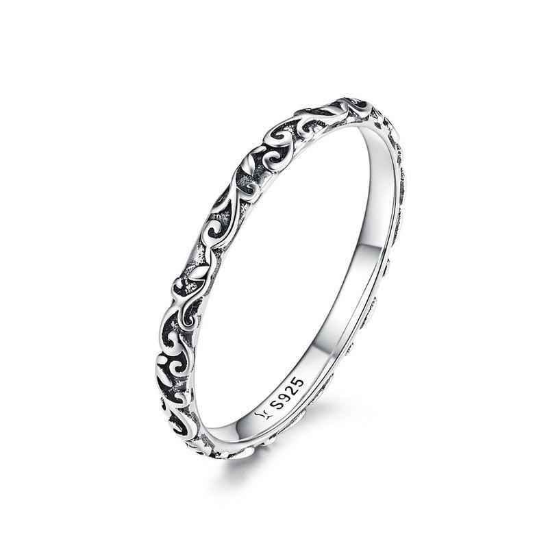 Minimalist 2mm 925 Sterling Silver Band Finger Ring - Charm Jewelry (GX319) - Touchy Style
