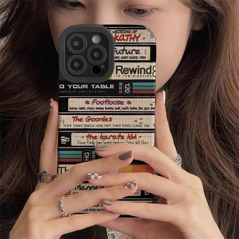Minimalist Letter Design: Leather Cute Phone Case with Label Soft Cover for iPhone 14 Pro Max, 13 Pro Max, 12, 11, X, XS, XR, Mini, 7, and 8 Plus - Touchy Style
