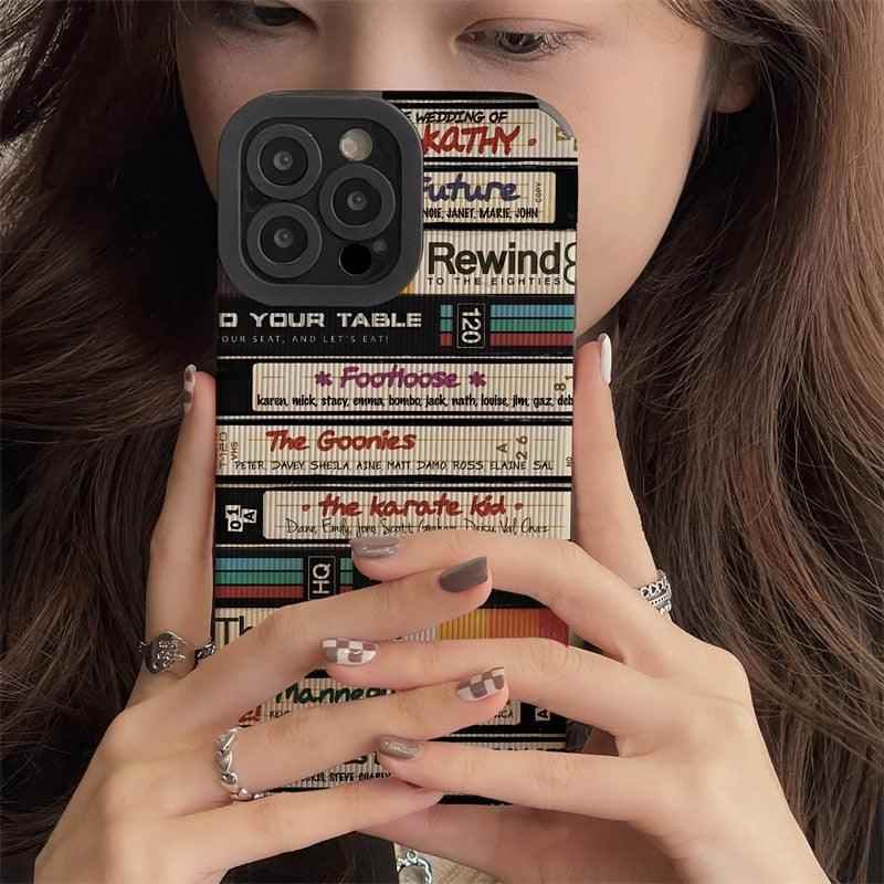 Minimalist Letter Design: Leather Cute Phone Case with Label Soft Cover for iPhone 14 Pro Max, 13 Pro Max, 12, 11, X, XS, XR, Mini, 7, and 8 Plus - Touchy Style .