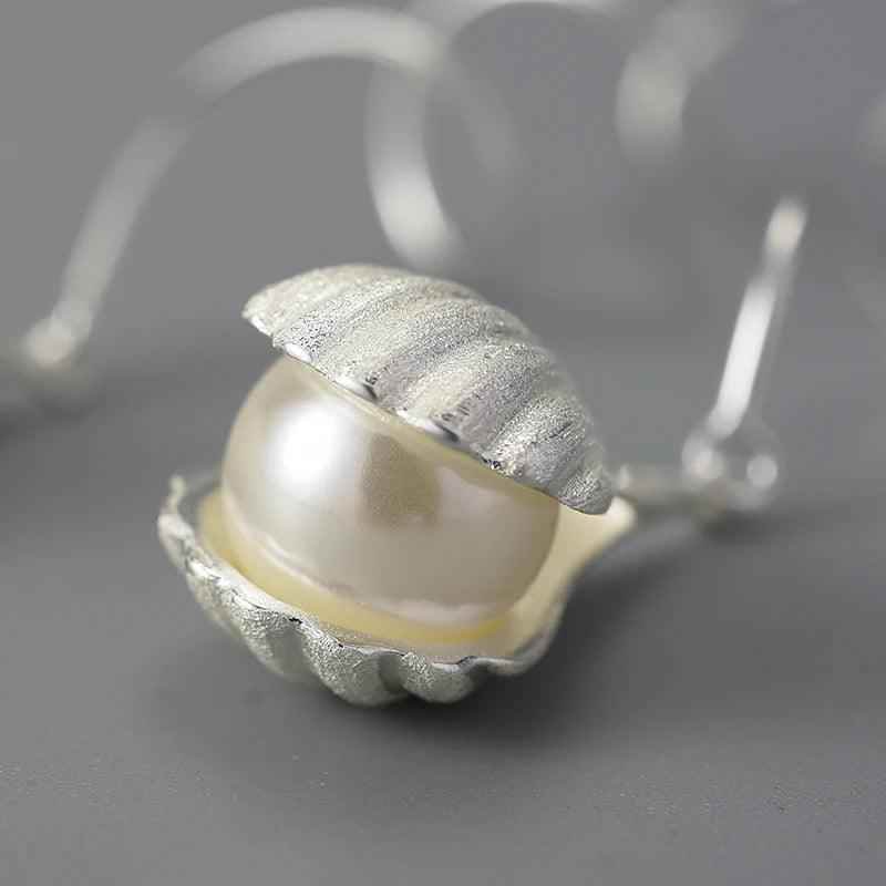 Mother of Pearl LFJB0296 Long Earring Charm Jewelry 925 Sterling Silver - Touchy Style