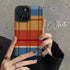 Multi-Colored Plaid Cute Phone Case for iPhone 14, 13, 12, 11 Pro Max, 7, 8 Plus, X, XS Max, XR, 14 Plus, 12, 13 Mini - Touchy Style .