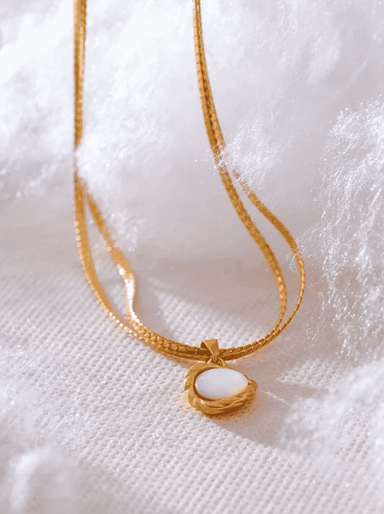 Necklace Charm Jewelry - Round Chic Pendant - YH3281A - Touchy Style