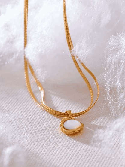 Necklace Charm Jewelry - Round Chic Pendant - YH3281A - Touchy Style