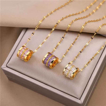 Necklaces Charm Jewelry Geometric Crystal Pendant DM20X106 - Touchy Style .