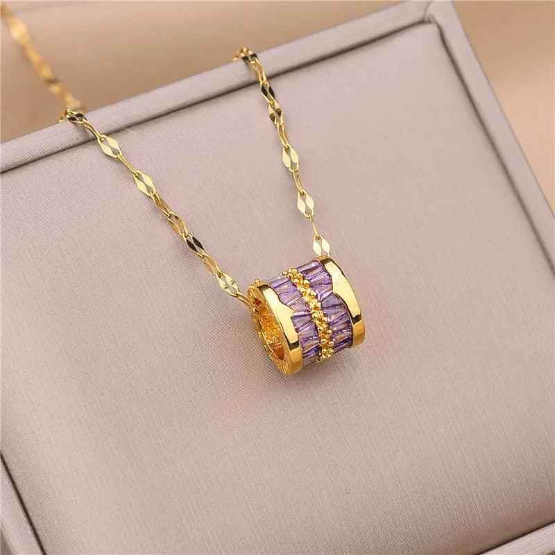 Necklaces Charm Jewelry Geometric Crystal Pendant DM20X106 - Touchy Style .