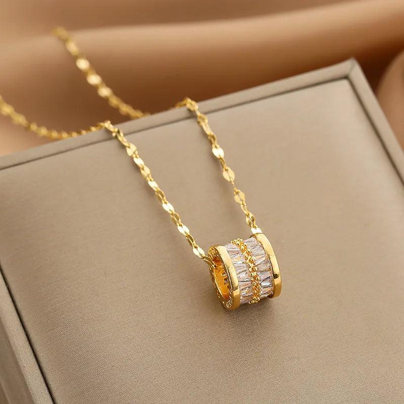 Necklaces Charm Jewelry Geometric Crystal Pendant DM20X106 - Touchy Style .