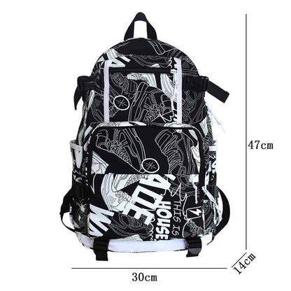 O73220N Cool Backpack - Graffiti Book Bag - Laptop Backpack - Touchy Style