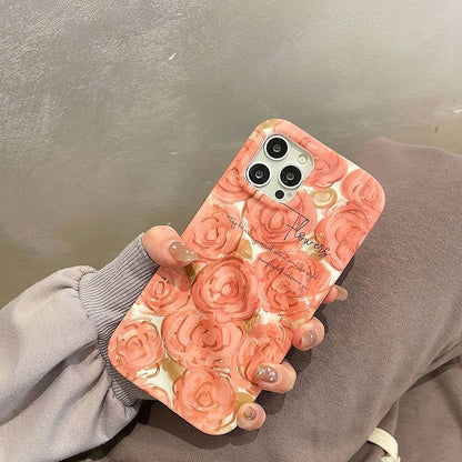 Orange Floral Cute Phone Cases For iPhone 14 Pro Max 13 11 12 14 Plus - Touchy Style .