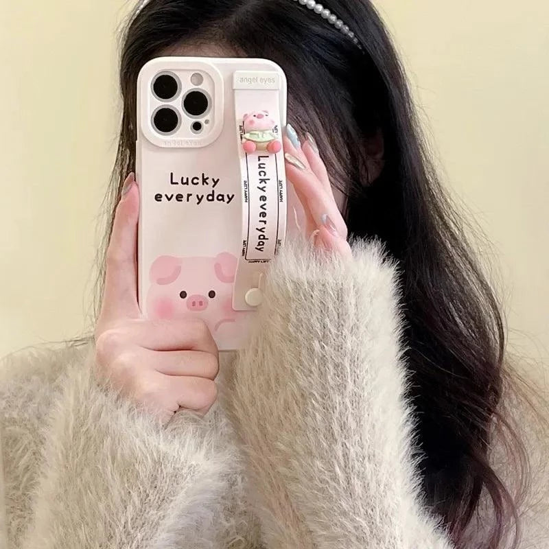 Pig Cartoon Frog Cute Phone Cases For iPhone 15 14 13 11 Pro Max - Touchy Style .