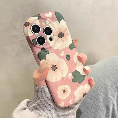 Pink Flowers - Soft Cute Phone Case KCPC For iPhone 15 Pro Max, 14, 13, 11, or 12 - Touchy Style