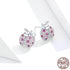 Pink Romantic Ladybug Stud Earrings Charm Jewelry - Touchy Style .