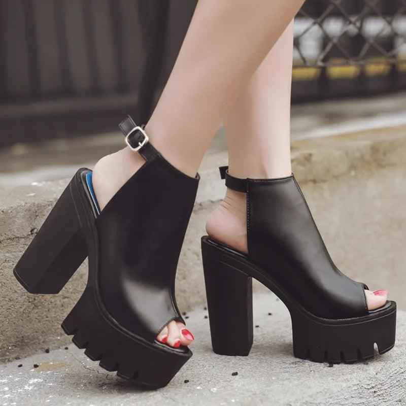 Platform High Heels Sandals Women&