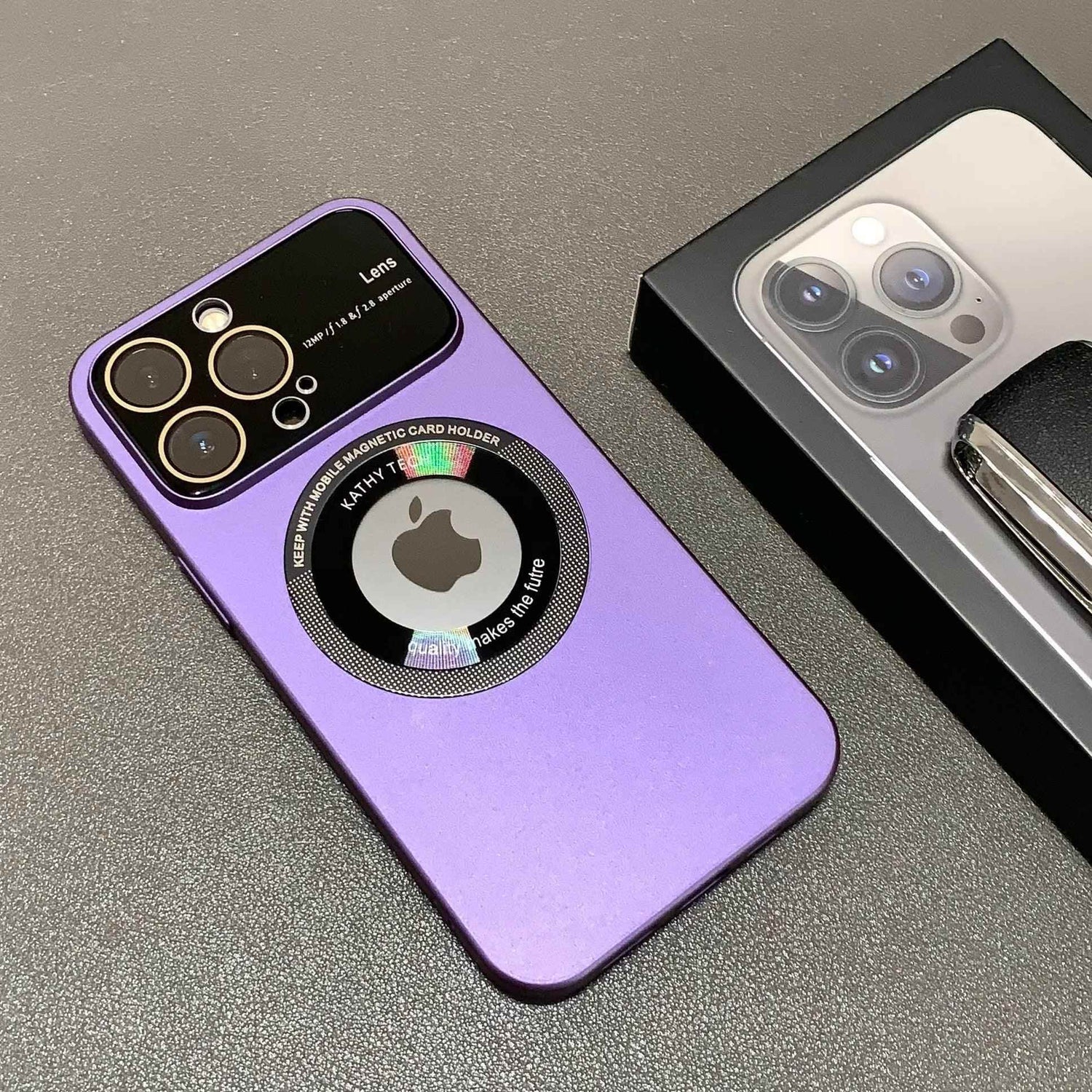 Plating Protection PC Hard Magnetic Phone Case for iPhone 11, 12, 13, 14, 15 Pro Max - Cute Cover - Touchy Style