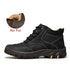 Plush Ankle Boots Leather Brown Men&