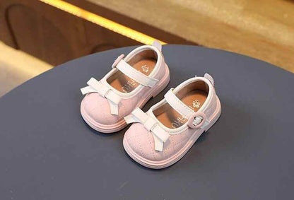 Pretty Plaid Pattern Toddler Baby Girl Leather Casual Shoes - TH405 - Touchy Style
