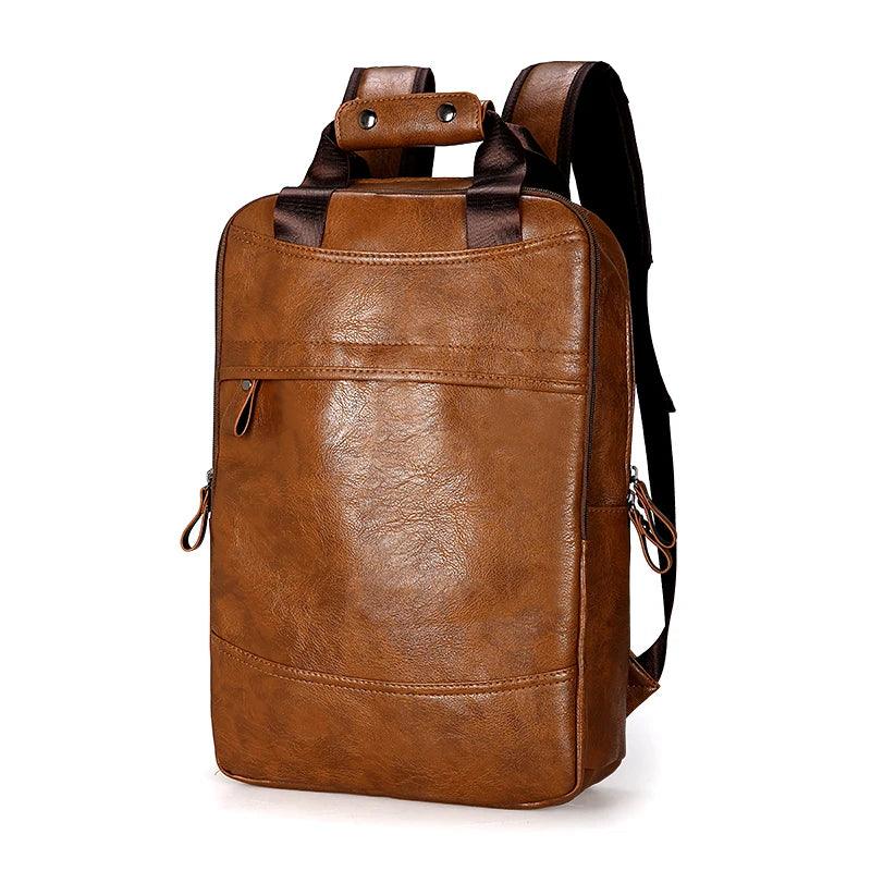 QHY959 Cool Backpack - Leather 16.5 inch Rucksack Schoolbag For Teenagers - Touchy Style