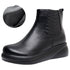 QX1222 Leather Platform Ankle Boots - Soft Women&