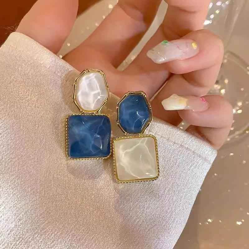 RB335 Irregular Sweet Drop Earrings: Fine Resin Charm Jewelry with Fashion Flair - Touchy Style