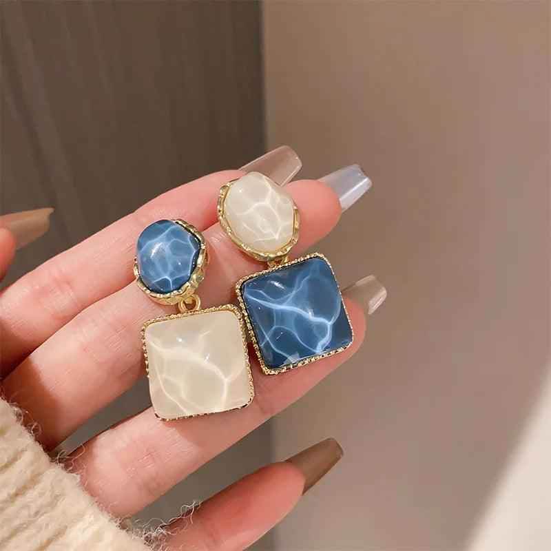 RB335 Irregular Sweet Drop Earrings: Fine Resin Charm Jewelry with Fashion Flair - Touchy Style