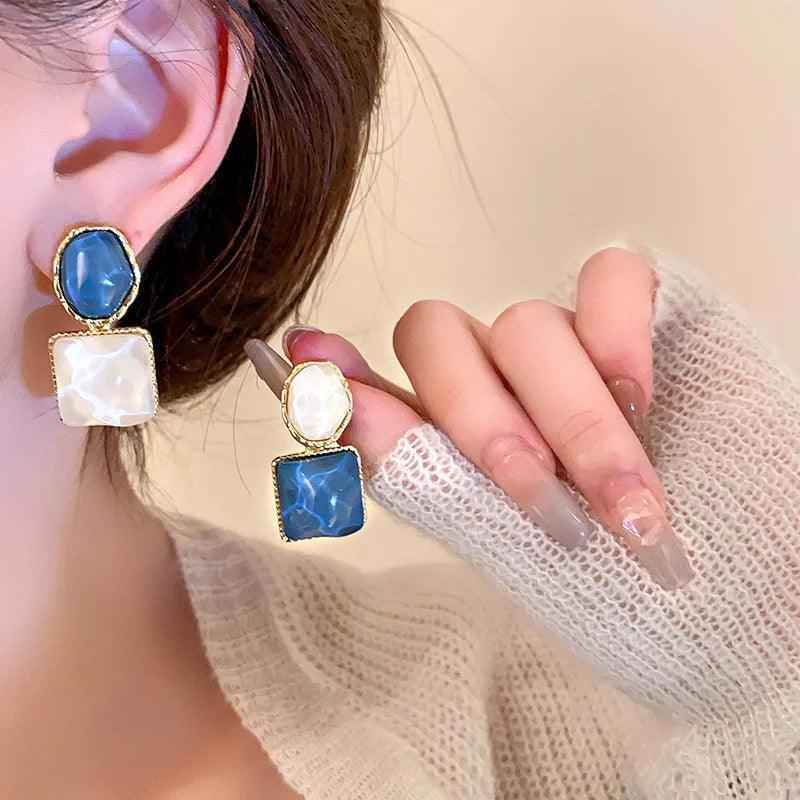 RB335 Irregular Sweet Drop Earrings: Fine Resin Charm Jewelry with Fashion Flair - Touchy Style