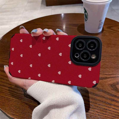 Red Hearts Cute Phone Case for iPhone 14, 13, 12, 11 Pro Max, 14 Plus, X, XR, XS Max, 7, 8 Plus - Fashionable Cover - Touchy Style
