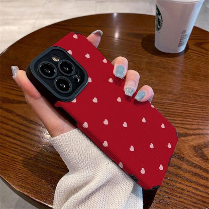 Red Hearts Cute Phone Case for iPhone 14, 13, 12, 11 Pro Max, 14 Plus, X, XR, XS Max, 7, 8 Plus - Fashionable Cover - Touchy Style .