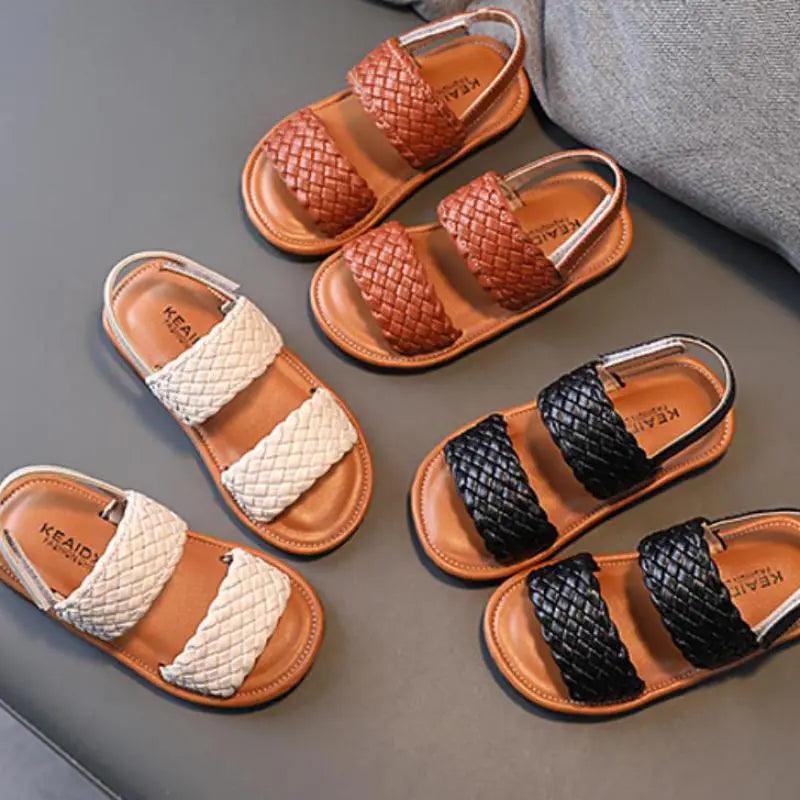 Retro Weave Sliders TF314 Toddler Casual Shoes for Girls and Children Sandals - Touchy Style .