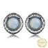 Round Gemstone 925 Sterling Silver Earrings Charm Jewelry JOS0353 - Touchy Style .