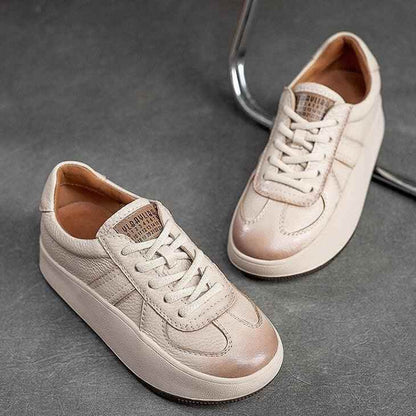 SA319 Comfortable Leather Sneakers: Fashionable Women&