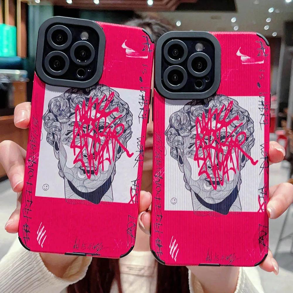 SCACPC229 Cute Phone Case For Galaxy S22 S23 Ultra S21 S20 FE Plus A52 50 51 53 71 73 32 01 03 11 12 12 21s 20 - Rose Graffiti Pattern - Touchy Style