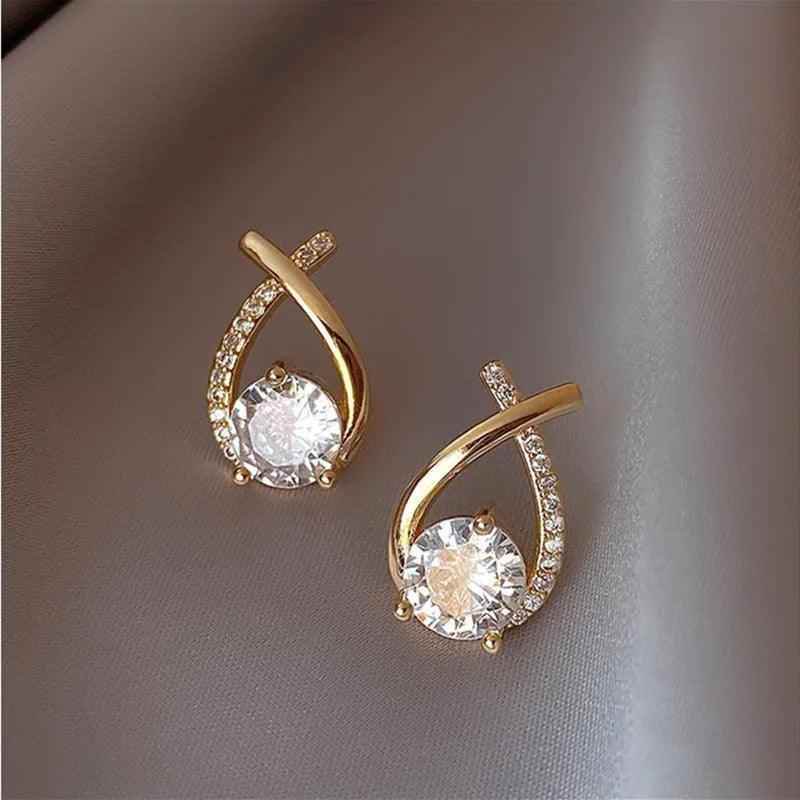 Shiny Zircon Mini Earrings Charm Jewelry XYS0245 Korean Fashion - Touchy Style .