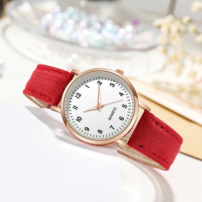 Simple Cheap Watches For Women Vintage Leather Strap Casual Sports Dress Watch - Touchy Style