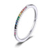 Simple Colorful 925 Sterling Silver Ring Charm Jewelry GN155 - Touchy Style