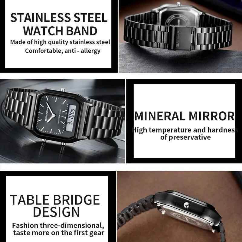 Simple Luxury Digital Waterproof Sports Quartz Watch for Men, Women, and Unisex - SCW747 - Touchy Style
