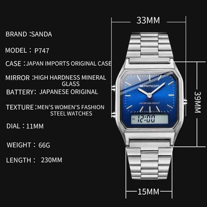 Simple Luxury Digital Waterproof Sports Quartz Watch for Men, Women, and Unisex - SCW747 - Touchy Style