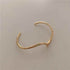 Simple White Shellfish Bracelets Charm Jewelry SOS33 Metal Geometric Open Bangle - Touchy Style