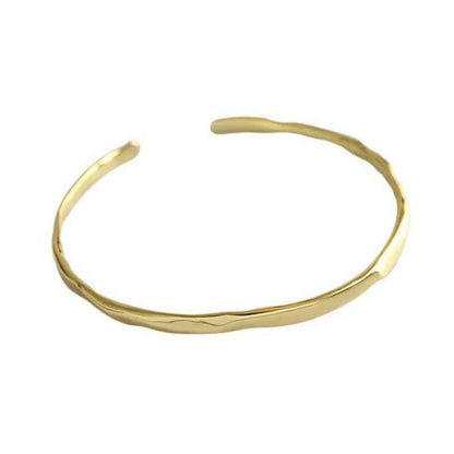 Simple White Shellfish Bracelets Charm Jewelry SOS33 Metal Geometric Open Bangle - Touchy Style